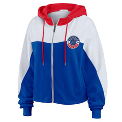 Buffalo Bills WEAR by Erin Andrews Women's Plus Size Color Block Full-Zip Hoodie Royal
