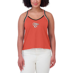 Kansas City Chiefs WEAR by Erin Andrews Women's Cross Strap Tri-Blend Tank Top Red