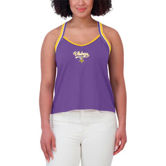 Minnesota Vikings WEAR by Erin Andrews Women's Cross Strap Tri-Blend Tank Top Purple