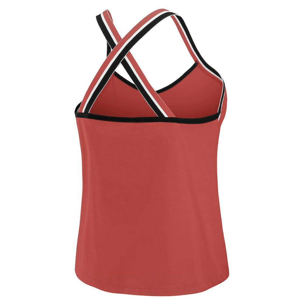 San Francisco 49ers WEAR by Erin Andrews Women's Cross Strap Tri-Blend Tank Top Scarlet