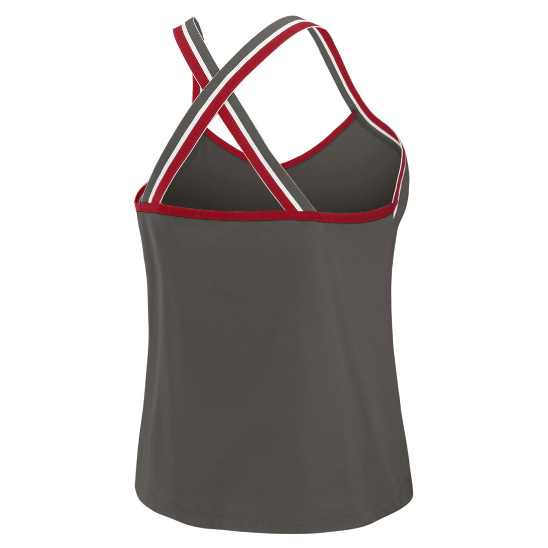 Tampa Bay Buccaneers WEAR by Erin Andrews Women's Cross Strap Tri-Blend Tank Top Pewter