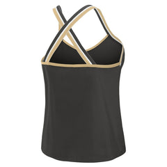 New Orleans Saints WEAR by Erin Andrews Women's Cross Strap Tri-Blend Tank Top Black