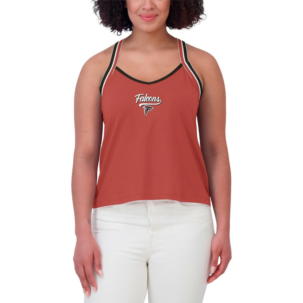 Atlanta Falcons WEAR by Erin Andrews Women's Cross Strap Tri-Blend Tank Top Red
