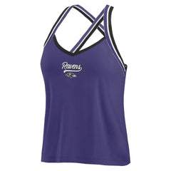 Baltimore Ravens WEAR by Erin Andrews Women's Cross Strap Tri-Blend Tank Top Purple