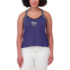 Baltimore Ravens WEAR by Erin Andrews Women's Cross Strap Tri-Blend Tank Top Purple