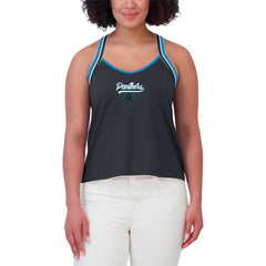 Carolina Panthers WEAR by Erin Andrews Women's Cross Strap Tri-Blend Tank Top Black