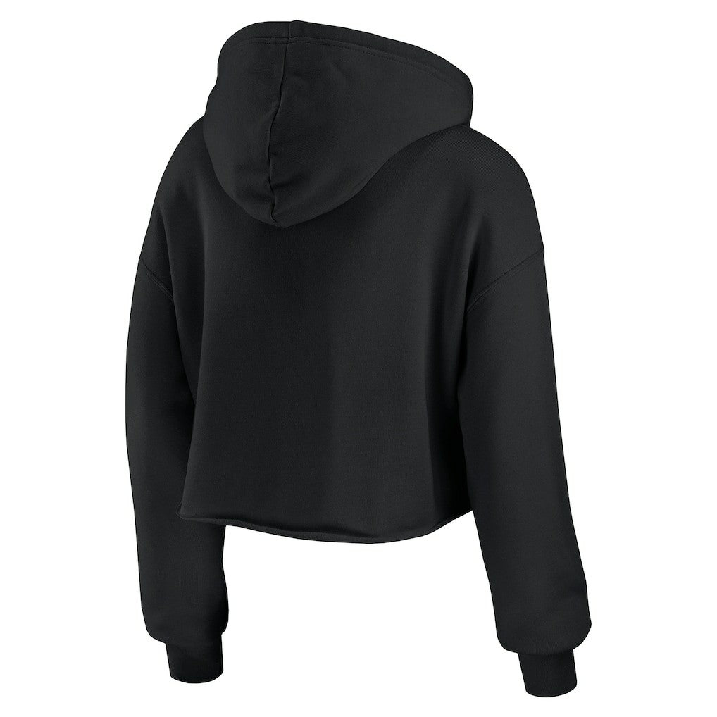 Cincinnati Bengals WEAR by Erin Andrews Women's Prime Cropped Pullover Hoodie Black