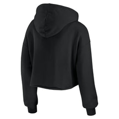 Cincinnati Bengals WEAR by Erin Andrews Women's Prime Cropped Pullover Hoodie Black