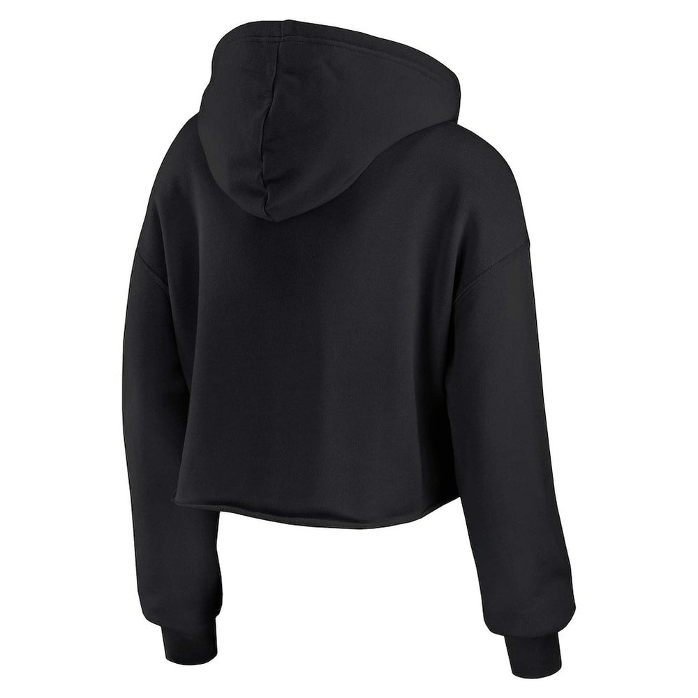Miami Dolphins WEAR by Erin Andrews Women's Prime Cropped Pullover Hoodie Black
