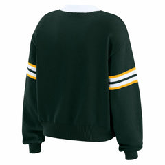 Green Bay Packers WEAR by Erin Andrews Women's Lace-Up Sweater Green