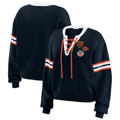 Chicago Bears WEAR by Erin Andrews Women's Lace-Up Sweater Navy