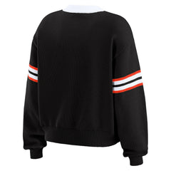 Cincinnati Bengals WEAR by Erin Andrews Women's Lace-Up Sweater Black