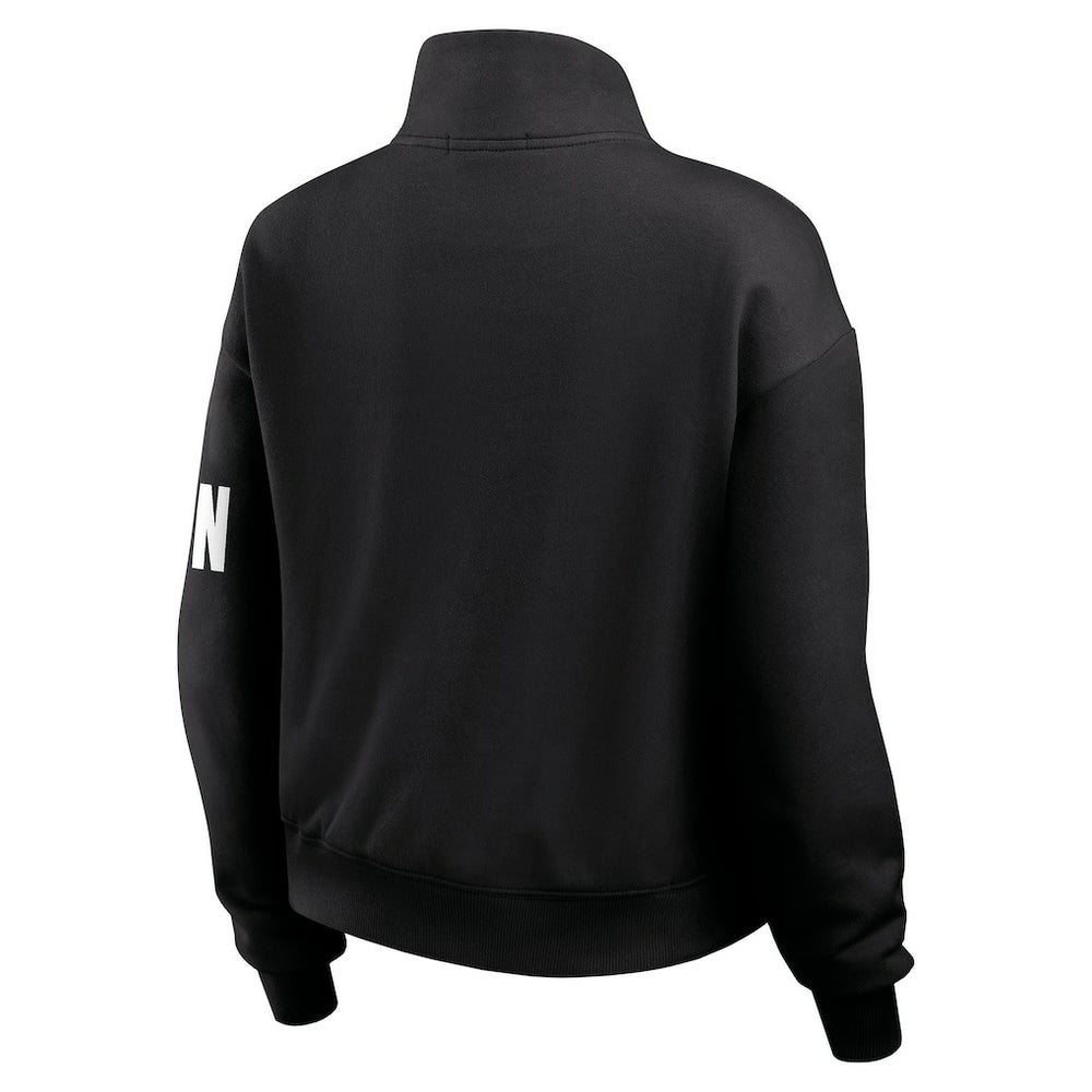 Cincinnati Bengals WEAR by Erin Andrews Women's Quarter-Zip Jacket Black