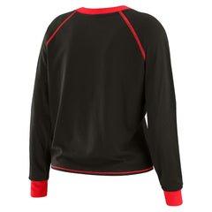 Kansas City Chiefs WEAR by Erin Andrews Women's Tie-Front Long Sleeve T-Shirt Black