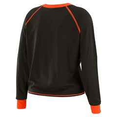 Cincinnati Bengals WEAR by Erin Andrews Women's Tie-Front Long Sleeve T-Shirt Black