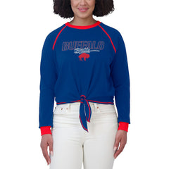 Buffalo Bills WEAR by Erin Andrews Women's Tie-Front Long Sleeve T-Shirt Royal