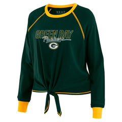 Green Bay Packers WEAR by Erin Andrews Women's Tie-Front Long Sleeve T-Shirt Green