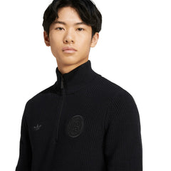 Germany National Team Originals 125th Anniversary Culturewear Half-Zip Rib-Knit Top Black