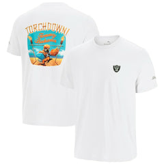 Las Vegas Raiders Sport Torchdown Graphic T-Shirt White
