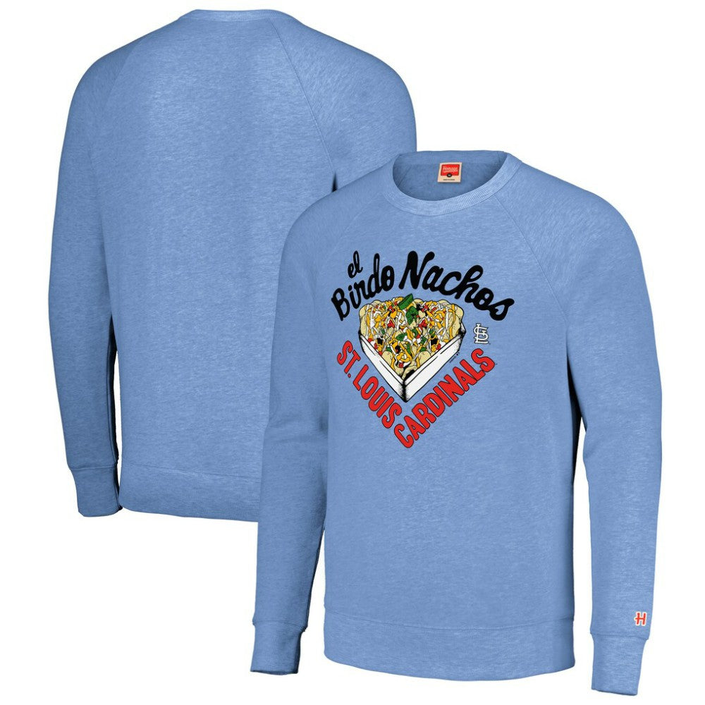 St. Louis Cardinals MLB x Guy Fieri’s Flavortown Unisex Tri-Blend Pullover Sweatshirt - Light Blue Pullover