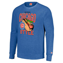 Chicago Cubs MLB x Guy Fieri’s Flavortown Unisex Tri-Blend Pullover Sweatshirt - Royal Pullover