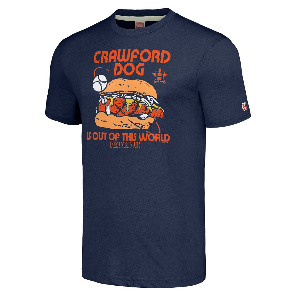 Houston Astros MLB x Guy Fieri’s Flavortown Unisex Tri-Blend T-Shirt - Navy T-shirts