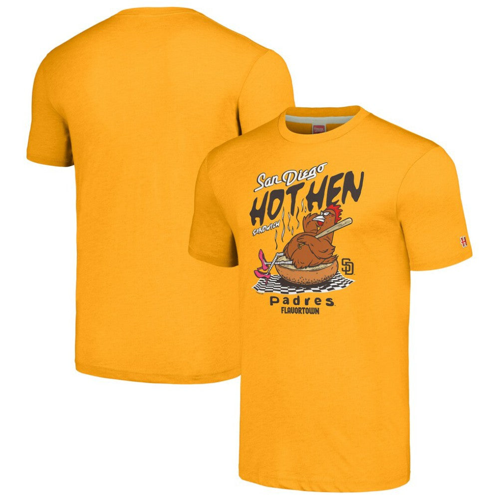 San Diego Padres MLB x Guy Fieri’s Flavortown Unisex Tri-Blend T-Shirt - Gold T-shirts