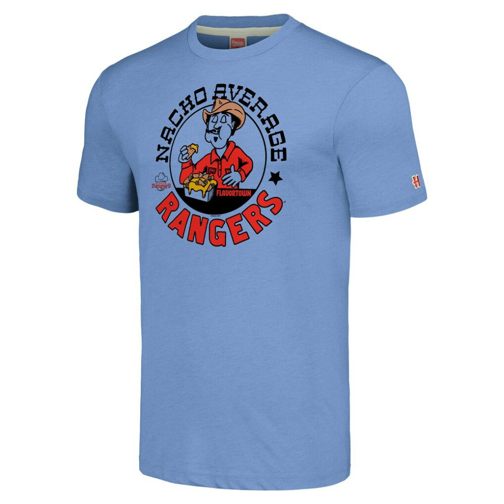 Texas Rangers MLB x Guy Fieri’s Flavortown Unisex Tri-Blend T-Shirt - Light Blue T-shirts