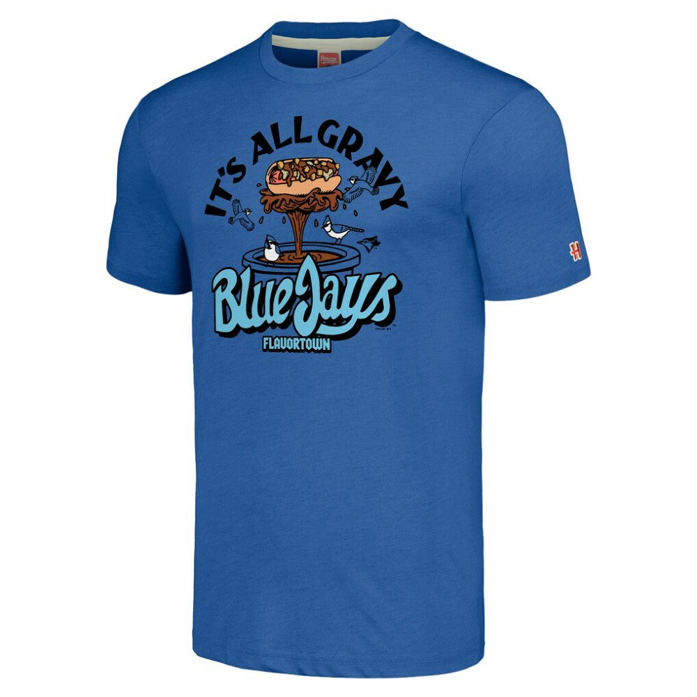 Toronto Blue Jays MLB x Guy Fieri’s Flavortown Unisex Tri-Blend T-Shirt - Royal T-shirts