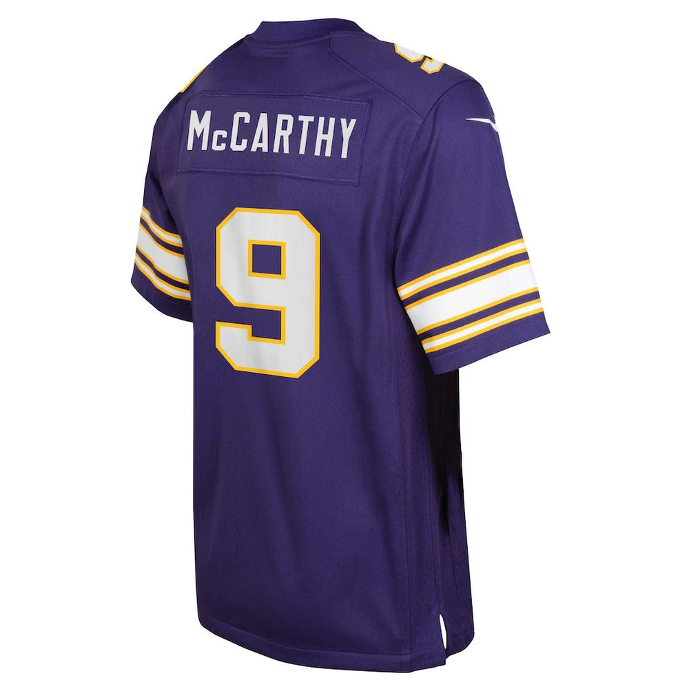 NFL J.J. McCarthy Minnesota Vikings Youth Game Jersey - Purple