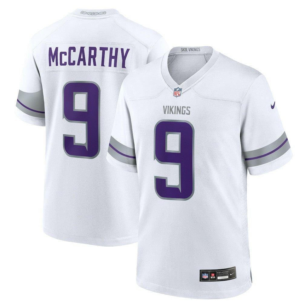 NFL J.J. McCarthy Minnesota Vikings Alternate Game Player Jersey - White