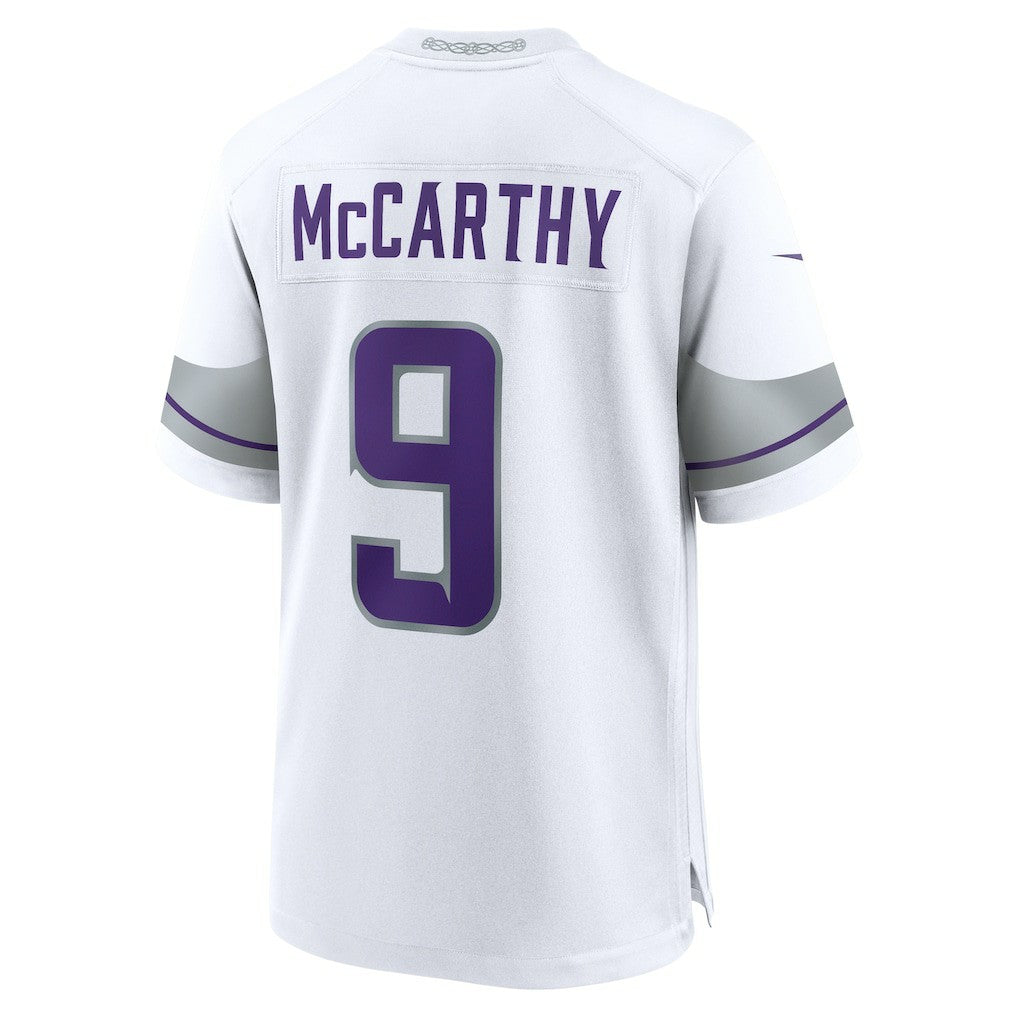 NFL J.J. McCarthy Minnesota Vikings Alternate Game Player Jersey - White