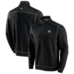 Miami Dolphins Big & Tall Tobago Bay Half-Zip Sweatshirt Black