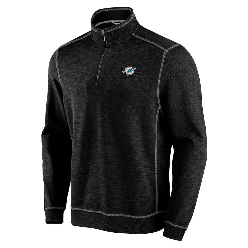 Miami Dolphins Tobago Bay Tri-Blend Half-Zip Sweatshirt Black