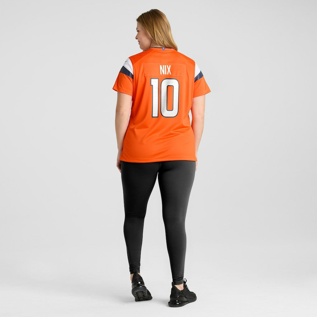 Bo Nix Denver Broncos Women's Game Jersey Orange