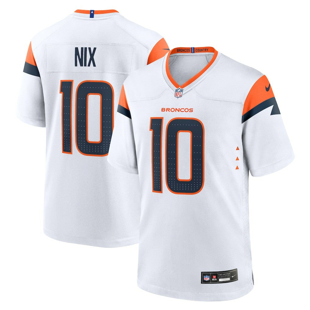 Bo Nix Denver Broncos Game Jersey White