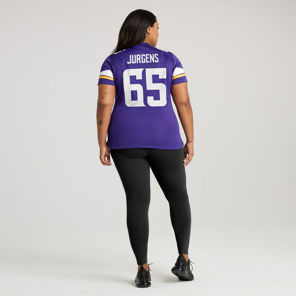 NFL Michael Jurgens Minnesota Vikings Women's Game Jersey - Purple