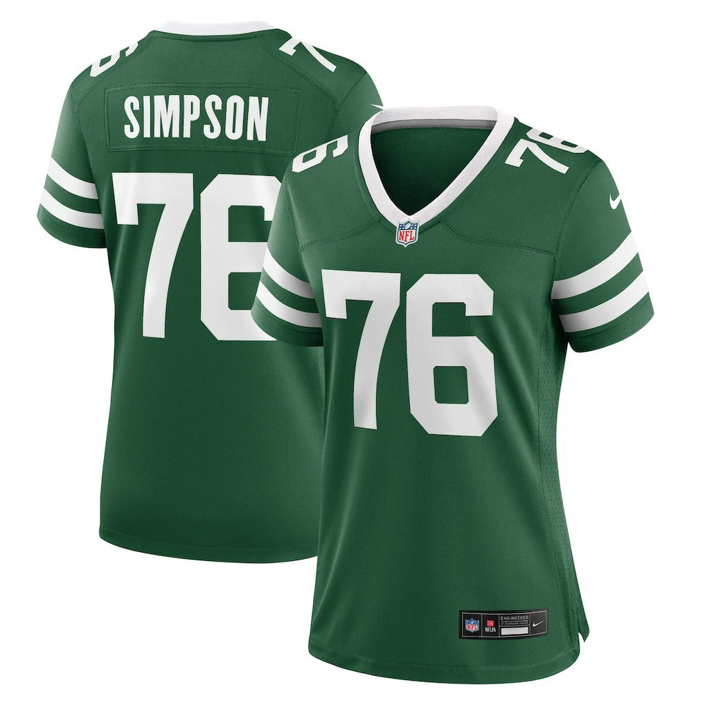 John Simpson New York Jets Women's Game Jersey Legacy Green