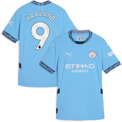 Erling Haaland Manchester City Women's 2024/25 Home Replica Player Jersey Light Blue
