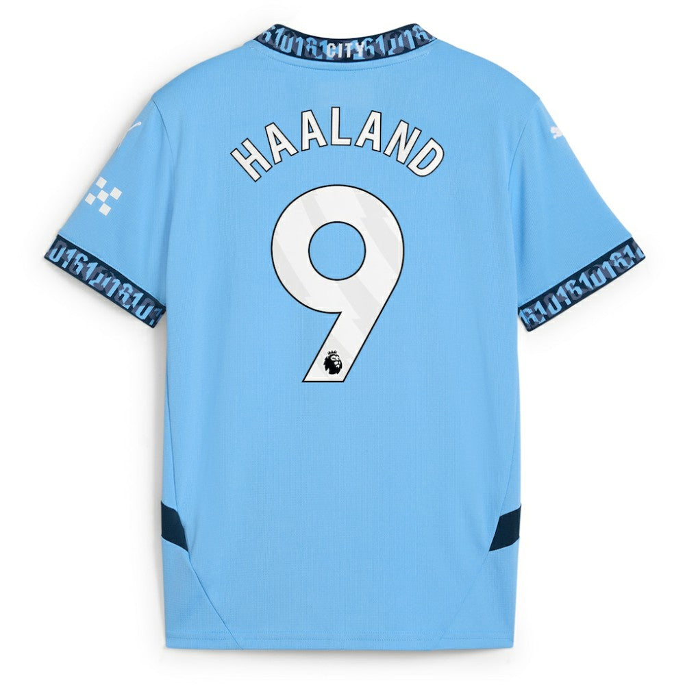 Erling Haaland Manchester City Youth 2024/25 Home Replica Player Jersey Light Blue