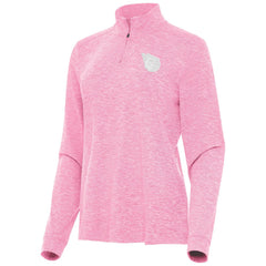 Cleveland Guardians Antigua Women's Mentor Lightweight Mock Neck Quarter-Zip Top - Pink Tops