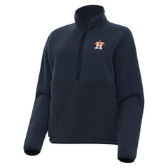 Houston Astros Antigua Women's Figure Half-Zip Sweatshirt - Navy Sweatshirts