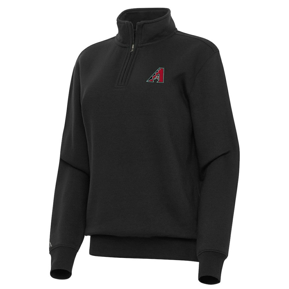 Arizona Diamondbacks Antigua Women's Victory Quarter-Zip Sweatshirt - Black Sweatshirts