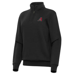 Arizona Diamondbacks Antigua Women's Victory Quarter-Zip Sweatshirt - Black Sweatshirts