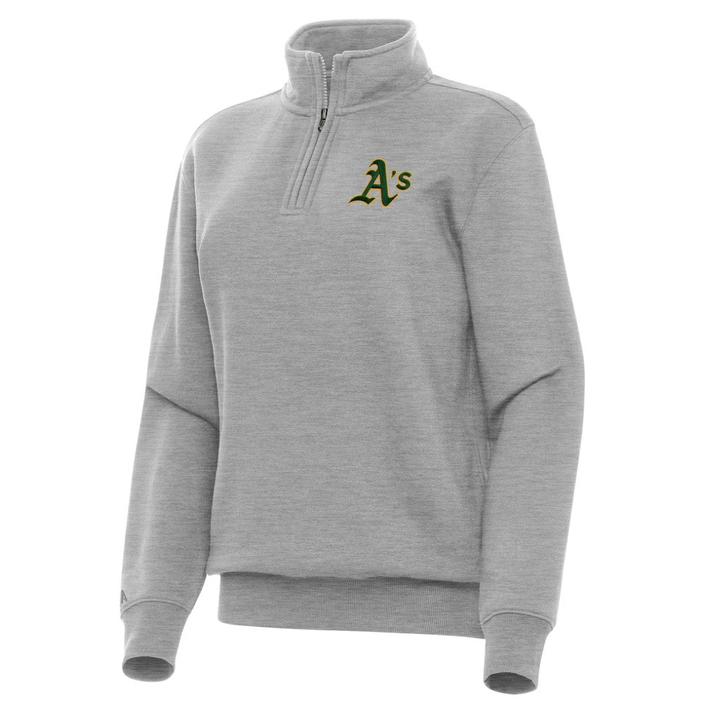 Athletics Antigua Women's Victory Quarter-Zip Sweatshirt - Heather Gray Sweatshirts