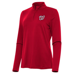 Washington Nationals Antigua Women's Reprocess Quarter-Zip Top - Red Tops