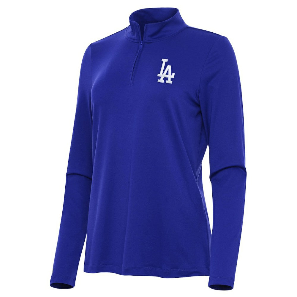 Los Angeles Dodgers Antigua Women's Reprocess Quarter-Zip Top - Royal Tops