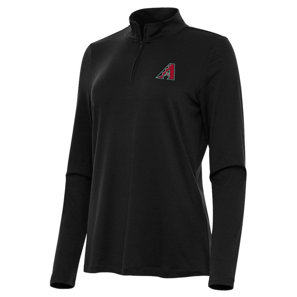 Arizona Diamondbacks Antigua Women's Reprocess Quarter-Zip Top - Black Tops