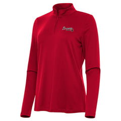 Atlanta Braves Antigua Women's Reprocess Quarter-Zip Top - Red Tops