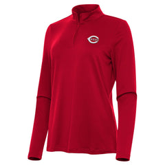 Cincinnati Reds Antigua Women's Reprocess Quarter-Zip Top - Red Tops